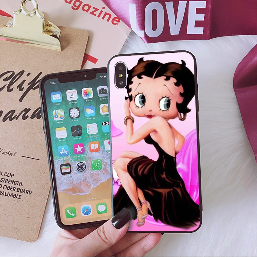 

betty boop Phone Case For iphone 11 12 Pro 11Pro Max 8 7 6 6S Plus X XS MAX 5 5S SE XR