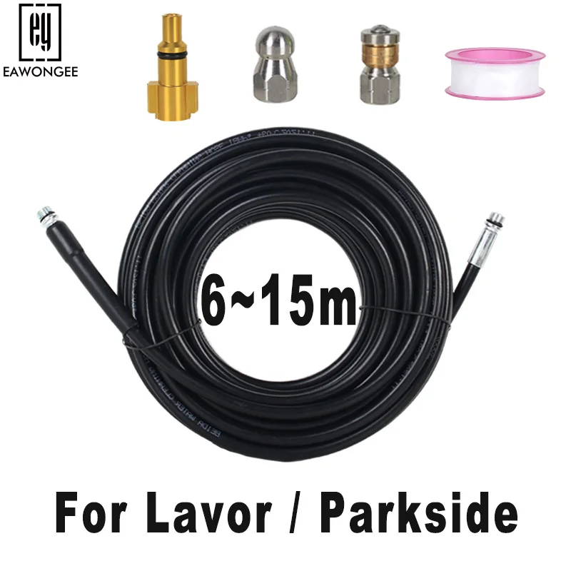 

For Lavor /Sterwins/Sewer Jetter Kit for Pressure Washer,, 1/4 Inch , Button Nose and Rotating Sewer Jetting Nozzle, orifice 4.0