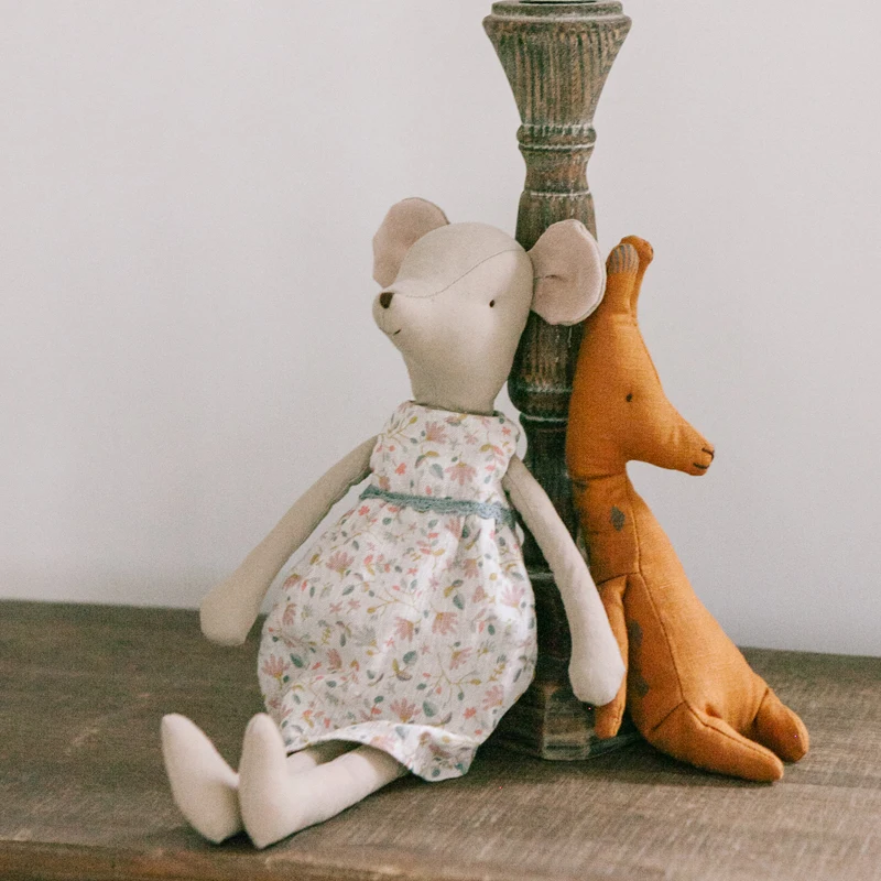 Мягкая хлопчатобумажная ткань для мыши игрушка с искусственными элементами