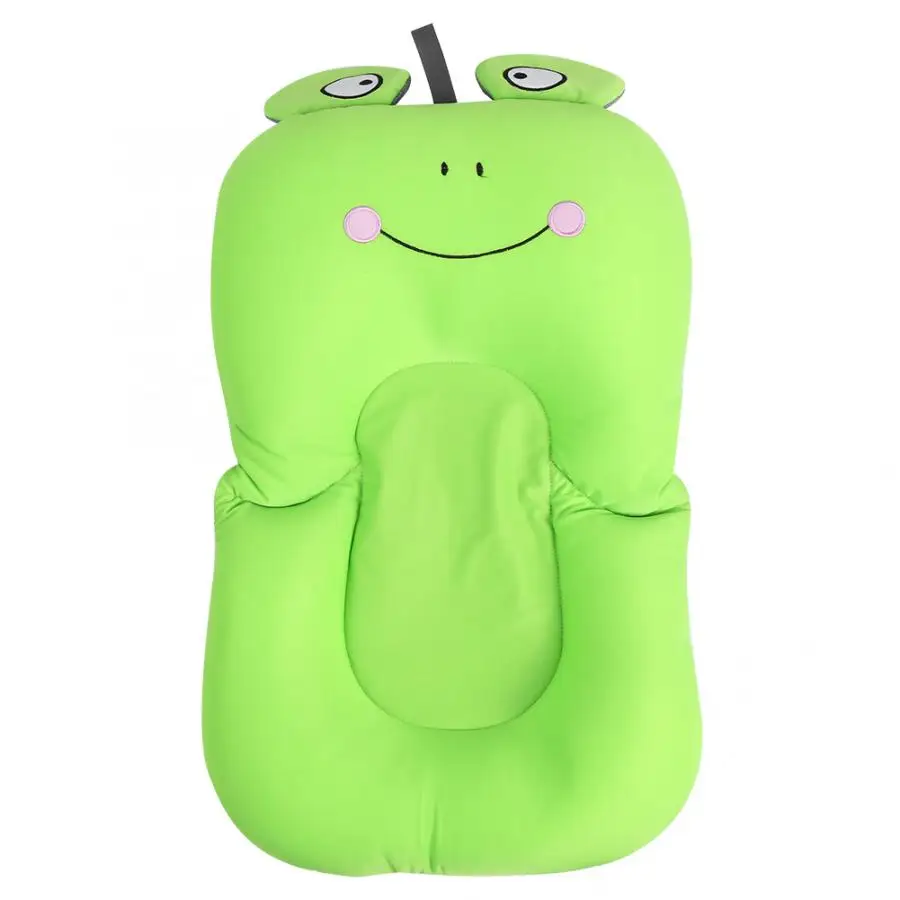 Green Frog Мягкая подушка для ванны для новорожденного ребенка, плавающая Подушка с воздушной подушкой, подушка для купания малыша, подушка для душа, пищевая пена - Цвет: Green Frog