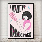 Freddie Mercury I Want To Break Free Художественная печать Queen музыкальный альбом постер Рок Музыка Звезды принты скандинавский гостиная домашний декор