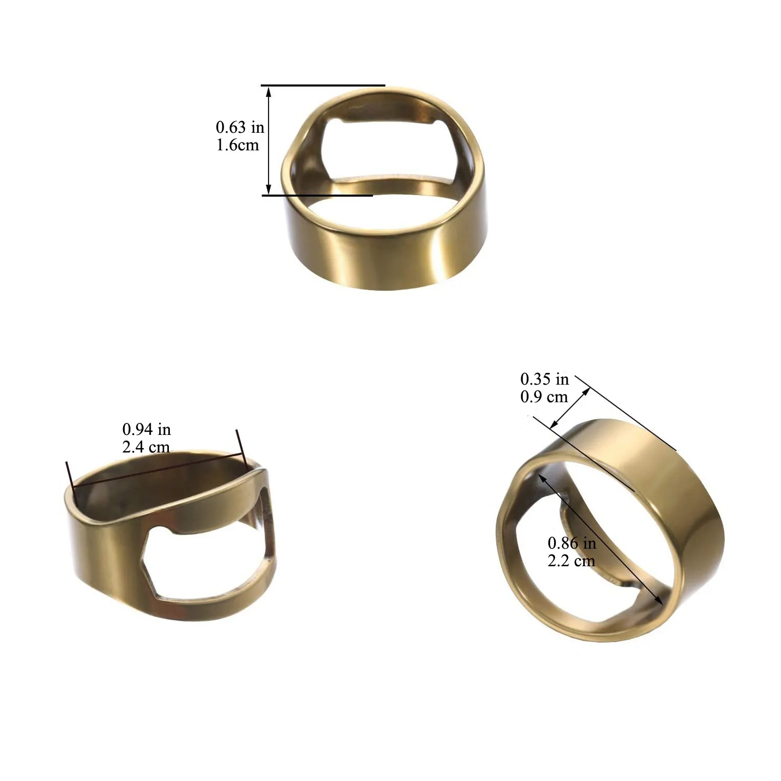 

FACEINS Rings For Women and Men Rotatable Bottle Opener Ring Stainless Steel Chain Ring Men's Titanium Steel Wine Bottle Ring