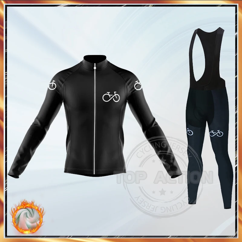 

Men's Long Sleeve Jersey New Winter Cycling Clothing 2022 Ralvpha Team Warm Jacket Set MTB Clothes Thermal Fleece Ropa Ciclismo