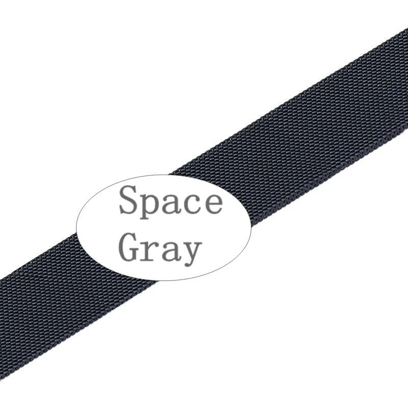 Space gray Миланская петля ремешок для часов для Apple Watch 38 мм 42 мм нержавеющая сталь Золото для женщин мужчин заменить мужчин t браслет ремешок для Iwatch - Цвет ремешка: Space gray