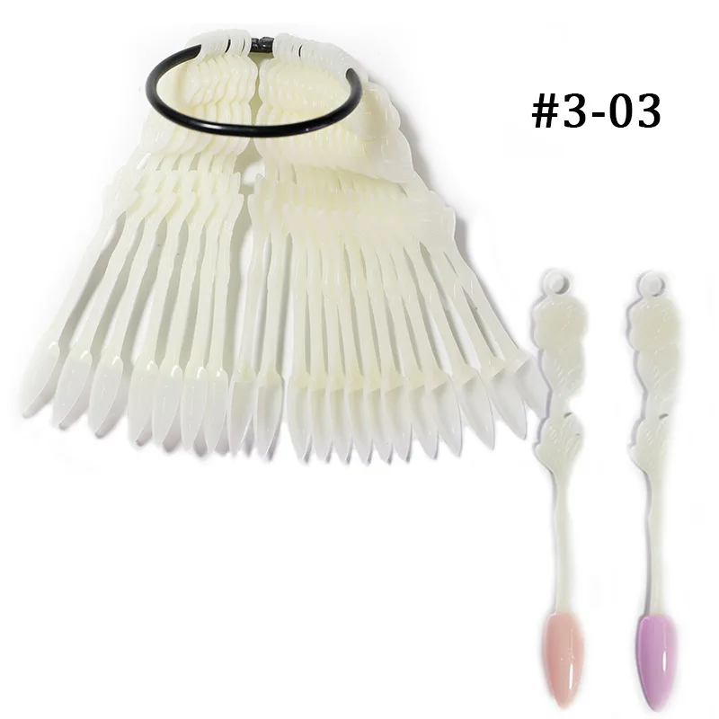 

1 Набор накладных ногтей цветная карта накладные веерообразные палочки с естественным полным покрытием для практики дизайна ногтей инстру...