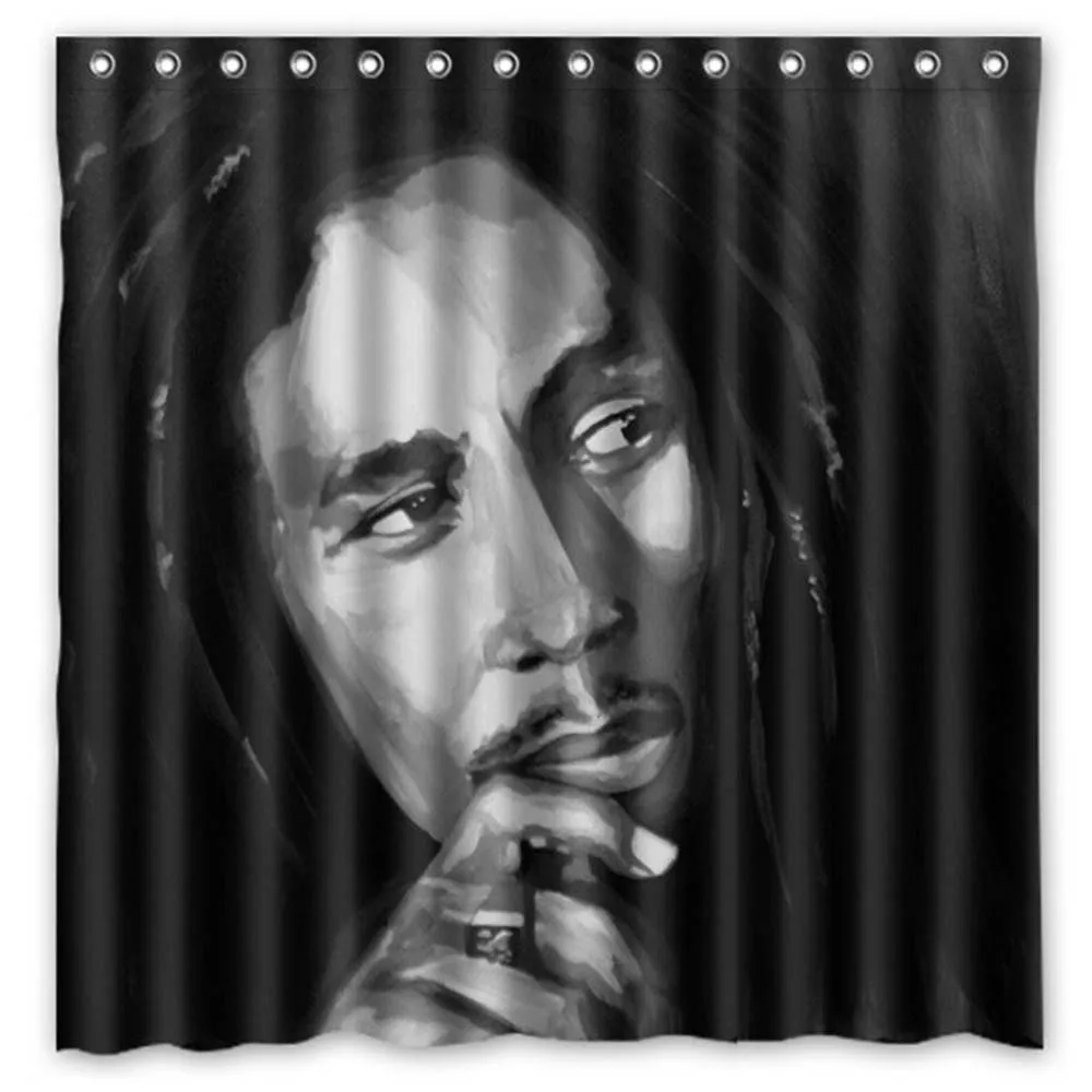 Vixm домашние пользовательские Боб Марли занавески для ванной водонепроницаемые