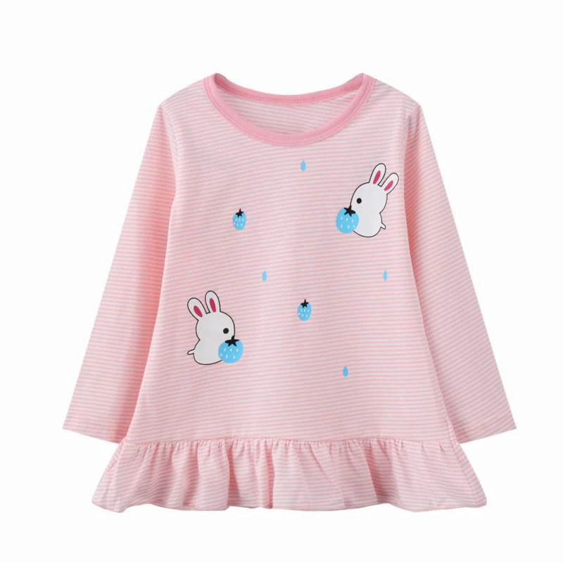 Футболка с длинным рукавом и кроликом из хлопка | Мать ребенок