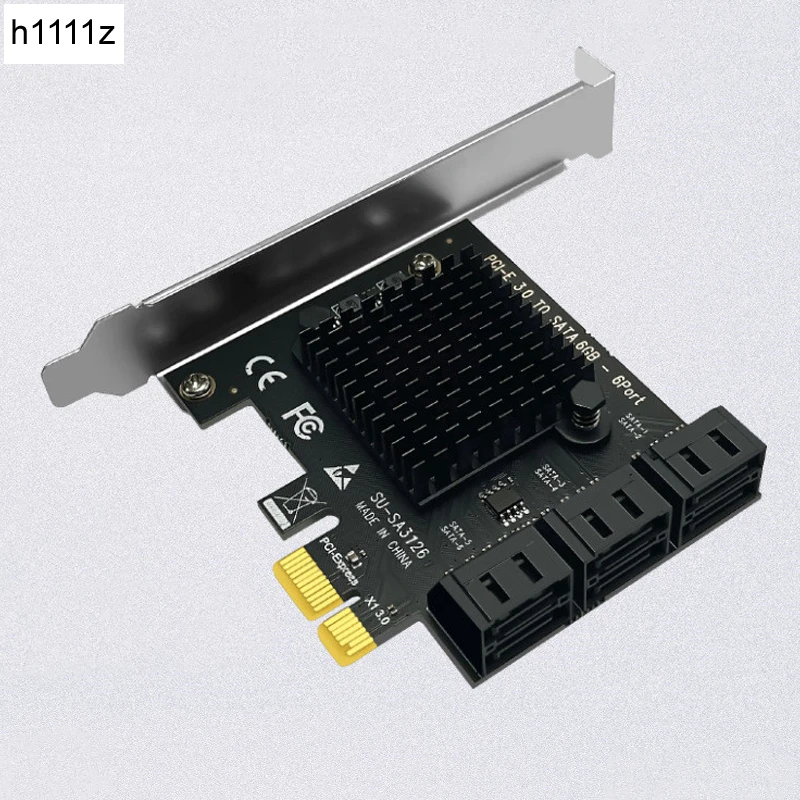 Chi a Mining 6 портов SATA 3 PCI Экспресс Плата расширения E контроллер PCIE 1X к SATA3 Гб адаптер