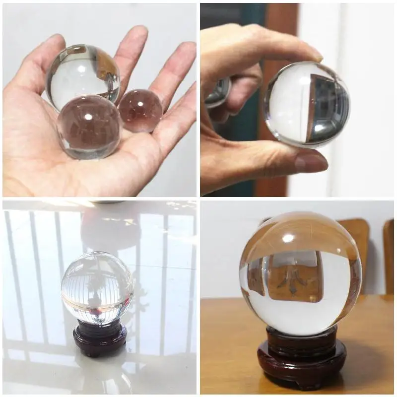 

Newly 30/40/50mm Clear Glass Crystal Ball for Photography Props Home Decoration Gifts S66