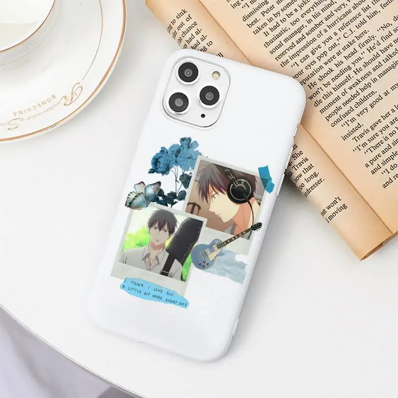 

Anime cartoon cute Given Yaoi clear Phone Case Candy Color White for iPhone 11 pro XS MAX 8 7 6 6S Plus X 5S SE 2020 XR