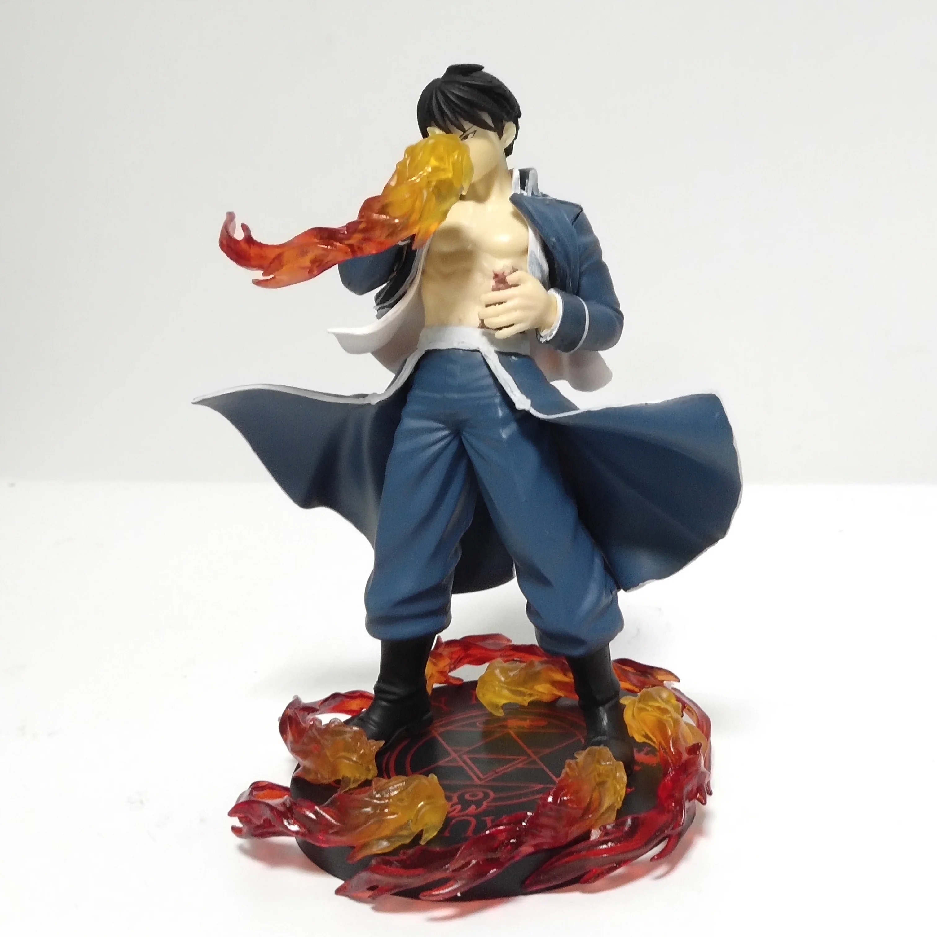 Цельнометаллическая экшн фигурка Alchemist Roy Mustang из ПВХ модель огненной сцены