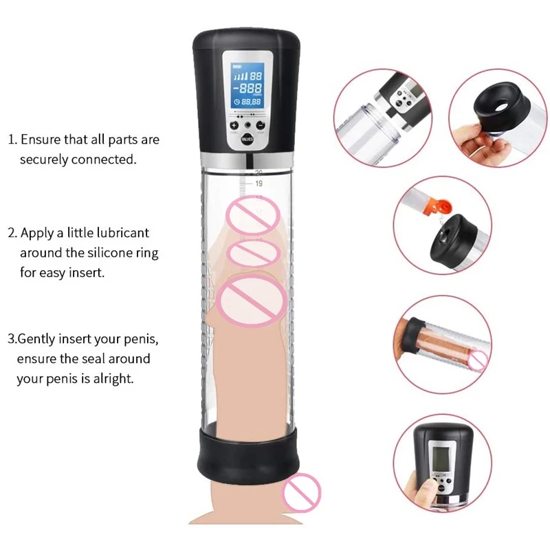 Вакуумный насос для увеличения пениса автоматически перезаряжаемый USB усилитель