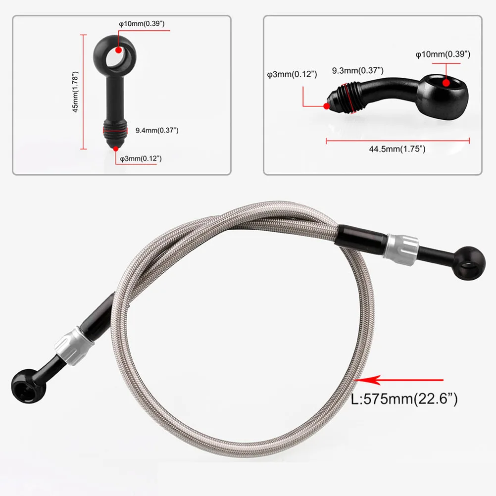 Шланг тормозной термостойкий из нержавеющей стали 575 мм | Автомобили и мотоциклы