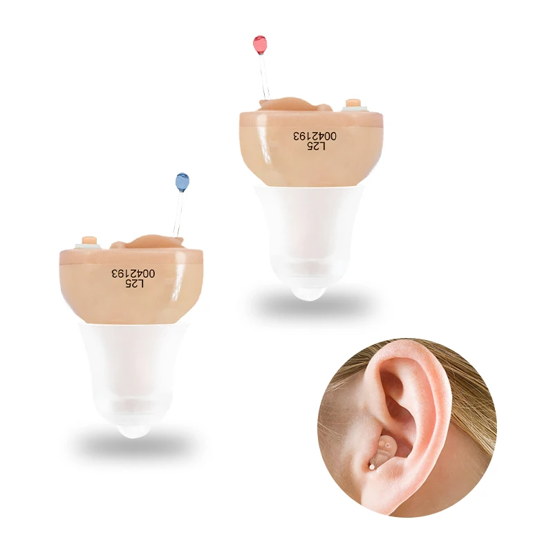 Hearing Aid Audifonos Exquisite Noise Cancelling L25 ITC Digital Adjustable Volume Control Small Sound Amplifier Mini Invisible