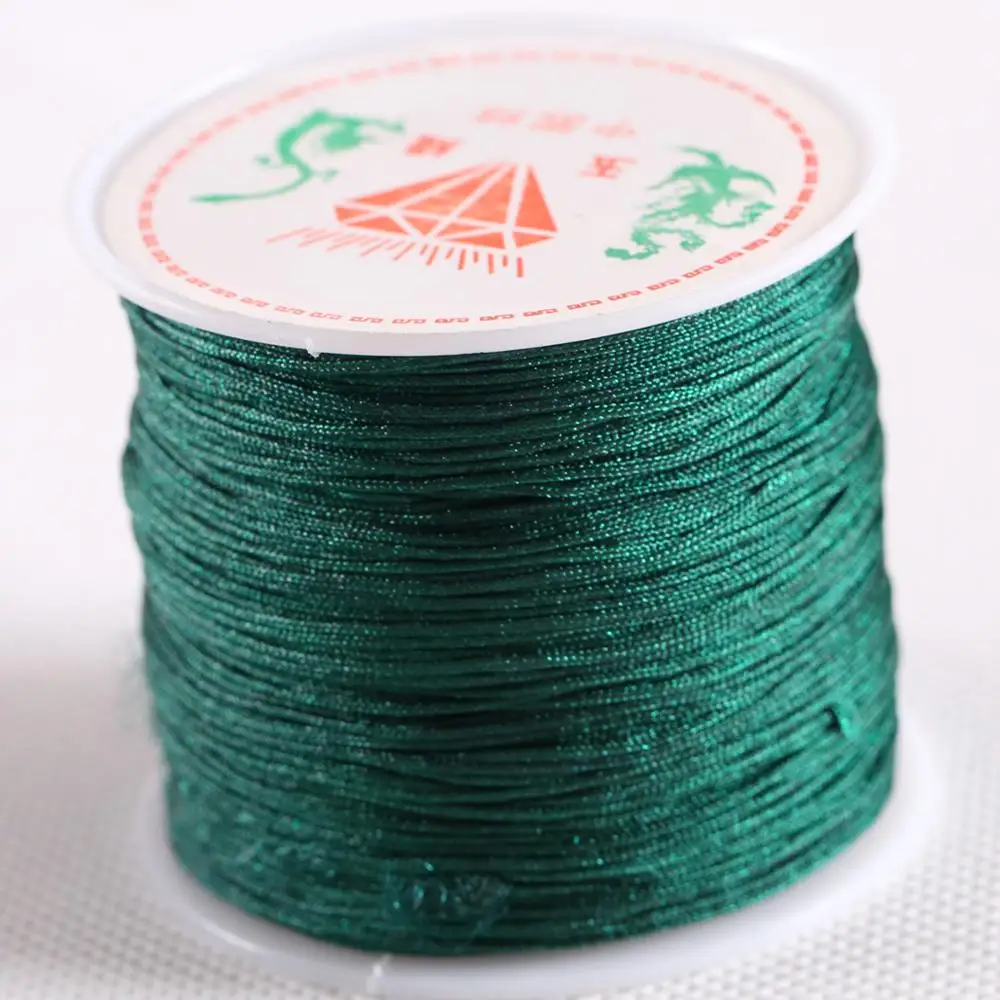 

2 рулона 0,5 мм зеленый нейлон Бисер нити прямоугольник линии для изготовления ювелирных изделий браслет Цепочки и ожерелья 50 м/рулон шнур