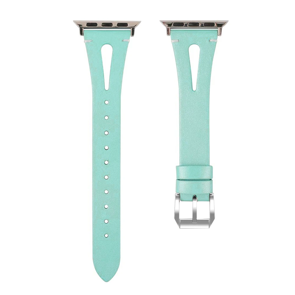 

Women Leather Strap For Apple Watch band 44mm 40mm 38mm 42mm Slim Bracelet iWatch Apple Watch Series 6 SE 5 4 3