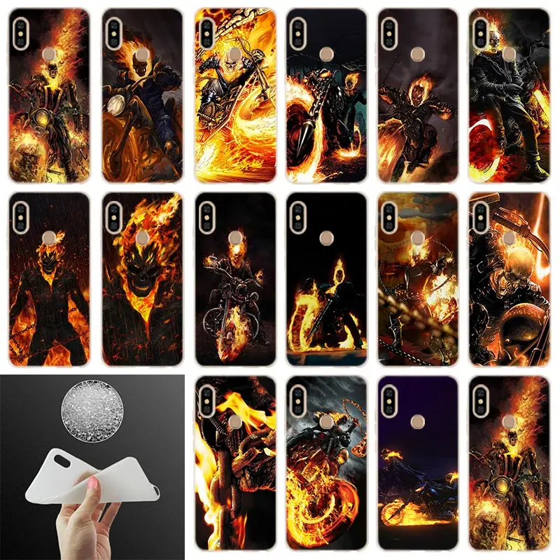 

ghost rider Soft Case Cover For Xiaomi Redmi Note 11 10 9 8 7 4G Pro 10s 9s 9T 8T Bag