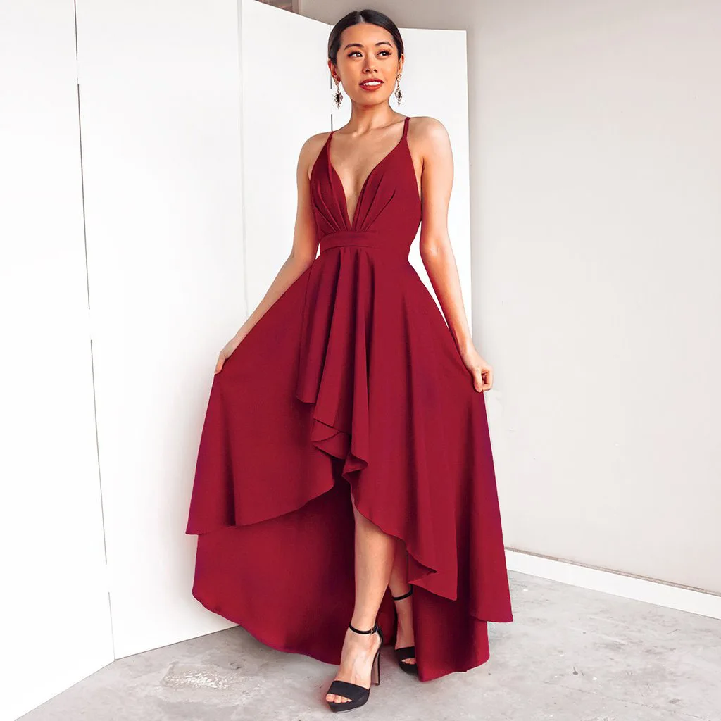 

sexy Europe style new arrival sleeveless hot sexy woman slim female dress v-neck solid floor-Length sashes backless dress