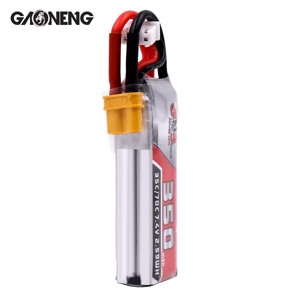 4 шт. Gaoneng 350 мАч 7 В 35C/70C 2S Lipo батарея с разъемом XT30 для Beta75X ESKY DLG1000 F300BL DTS130 Tiny Whoop Drone