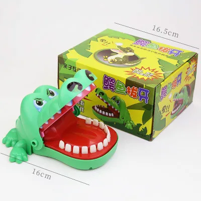 TOY009-Green Веселые игрушки для детей, кусающий палец, крокодил, собака, Акула, бегемот, аккуратный, для всего человека, для родителей, детская игра, реквизит, Детские хитрые игрушки 5-14 лет - Цвет: TOY009-Green