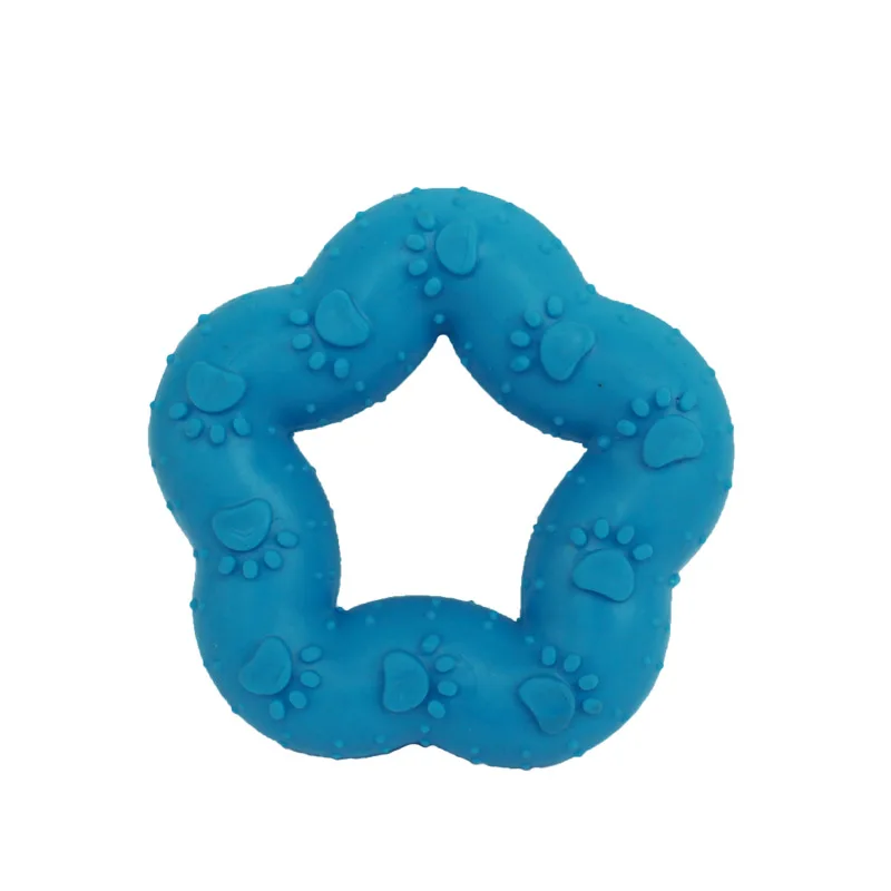 Резиновые игрушки для собак с пятиконечными звездами жевательные прорезыватели