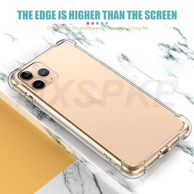 Роскошный противоударный силиконовый чехол для телефона iPhone 11 Pro X XS Max XR 8 7 6 6S Plus 5