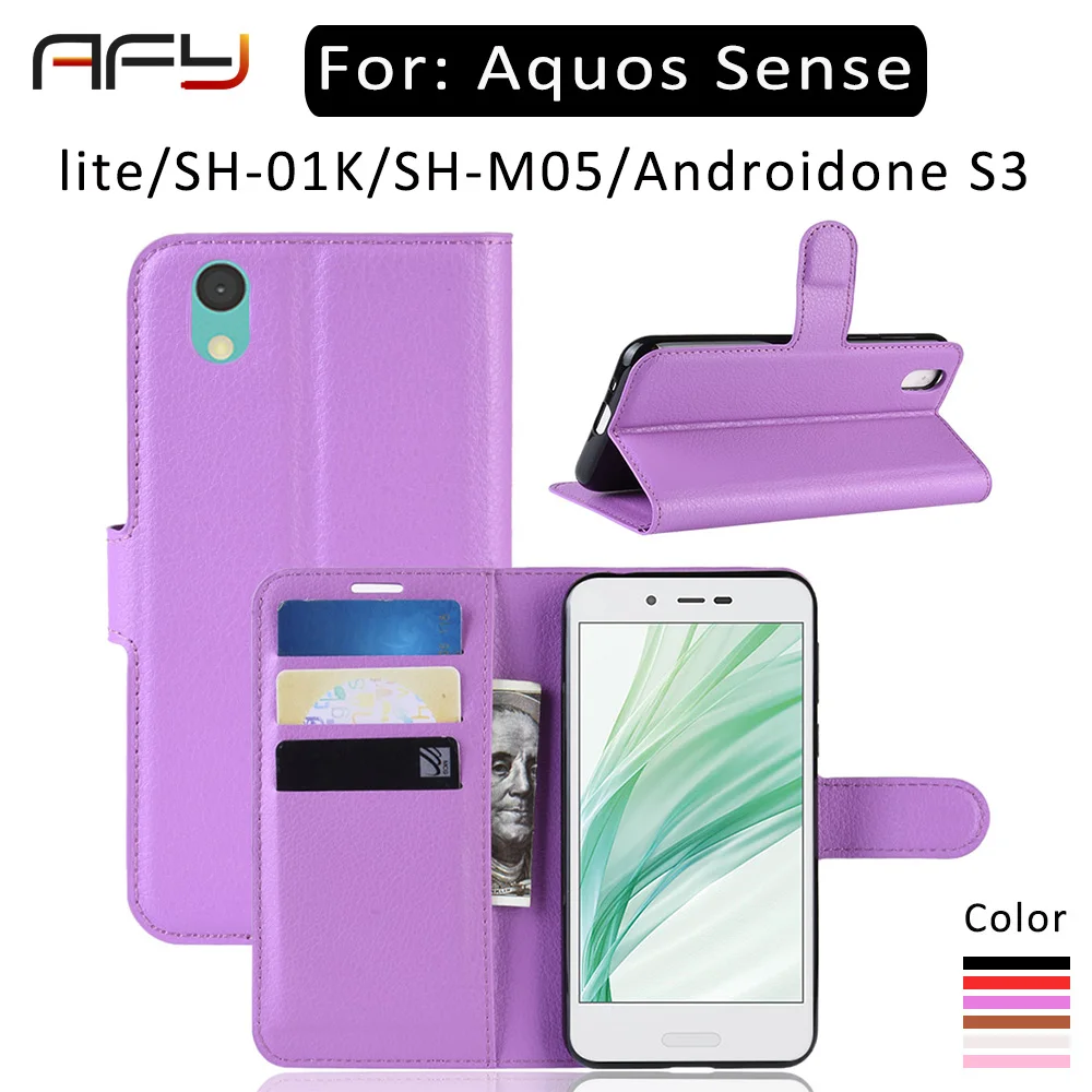 AFY чехол для телефона Aquos sense lite SH 01K M05 Androidone S3 pu кожаный откидная крышка Бумажник