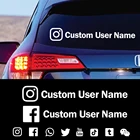 Наклейка на автомобиль, с именем пользователя в Instagram, виниловые наклейки на мотоцикл, автомобиль
