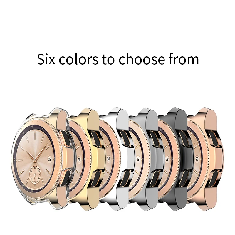 

1Pcs Slim Watch Case For Samsung Galaxy Watch S4 Full Screen Protecter Frame 42mm Soft TPU Material Silicone Sports Watch Bumper