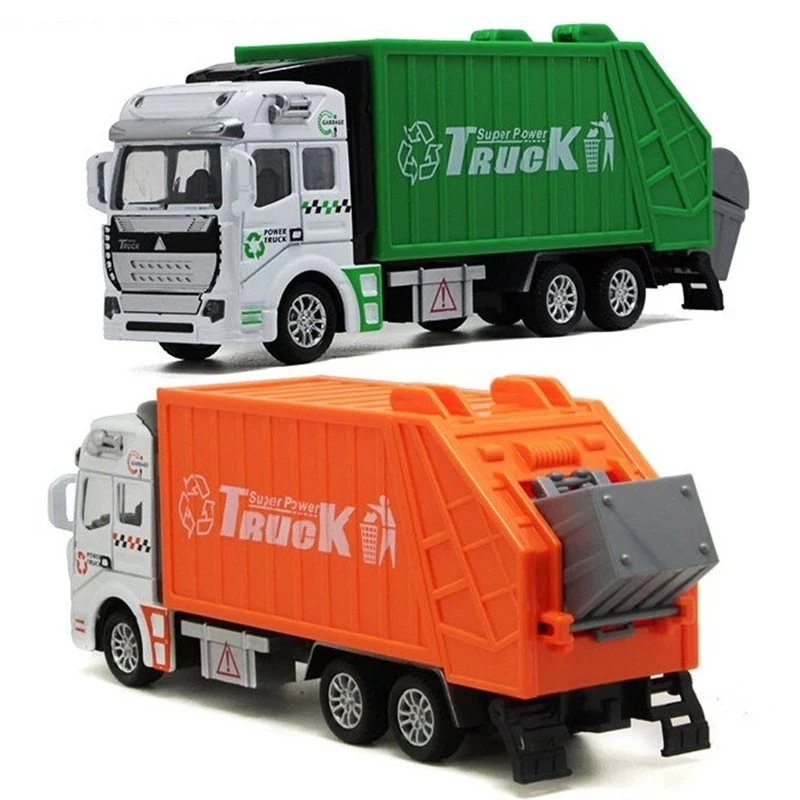 

Tomica kids toys Transport vehicle green orange garbage scania truck car model engineering Sanitation truck boys Christmas gift