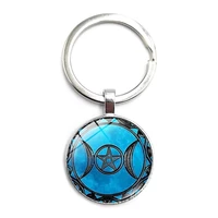 2020 fashion moon goddess triple moon series time glass pendant keychain men and women jewelry keychain