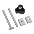 GKTOOLS деревообрабатывающий инструмент Аксессуары для быстрого действия нажмите и удерживайте зажим ручка M8 винтовая гайка-стержень Т-образный винт для Т-образными пазами 19 30 45 T-треков