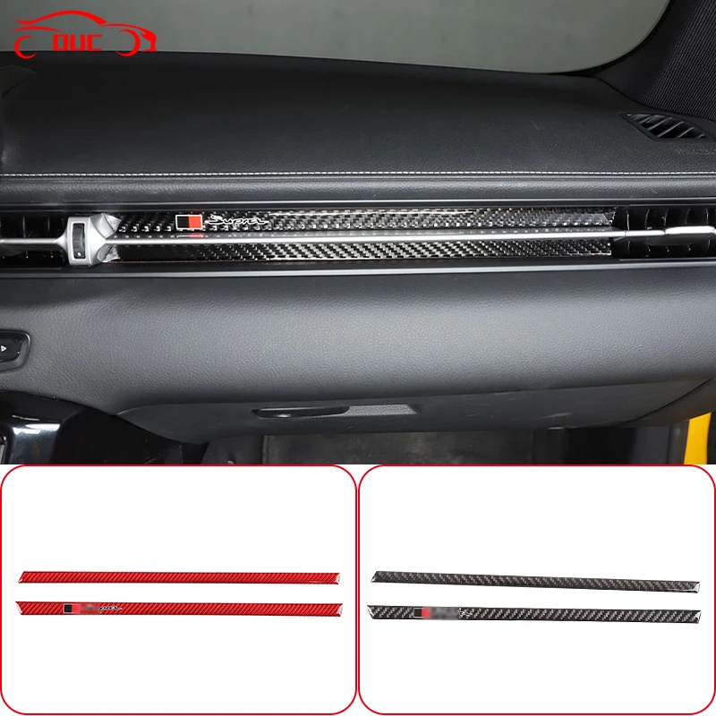 

Soft Carbon Fiber Car Styling Co-pilot Center Console Strip Trims Stickers For Toyota GR Supra A90 2019-2022 LHD Accessories