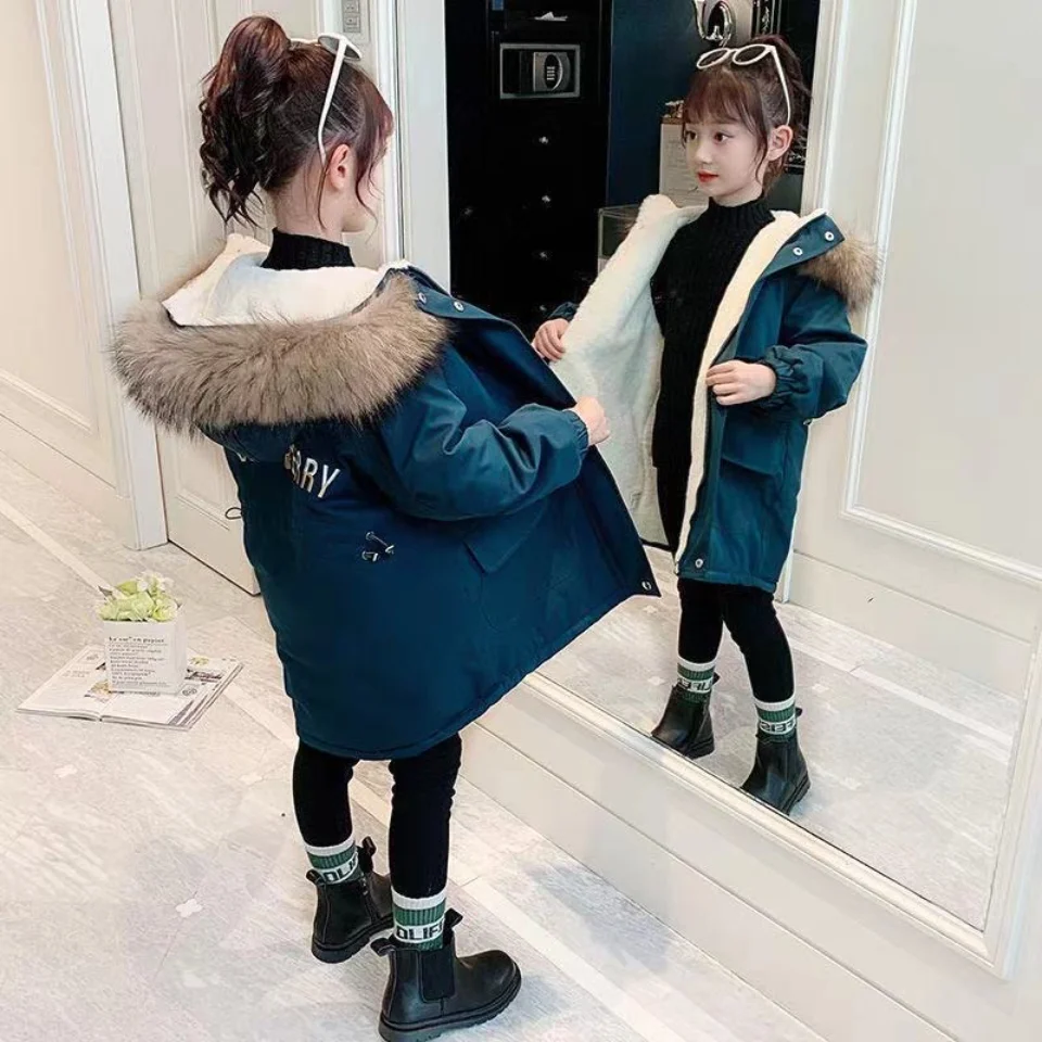 Купи New Winter Jackets For Girls Clothes Long Sleeve Hooded Baby Girls Coats Children Clothing Baby Coat Fur Warm Kids Outerwear за 1,745 рублей в магазине AliExpress