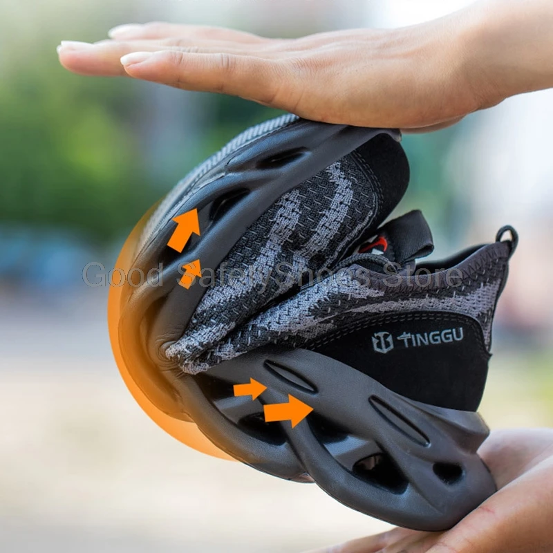 

Lightweight Men's Safety Shoes Steel Toe Cap Work Boots Men Safety Boots Working Shoes Puncture-Proof Work Sneakers Men Boots 48