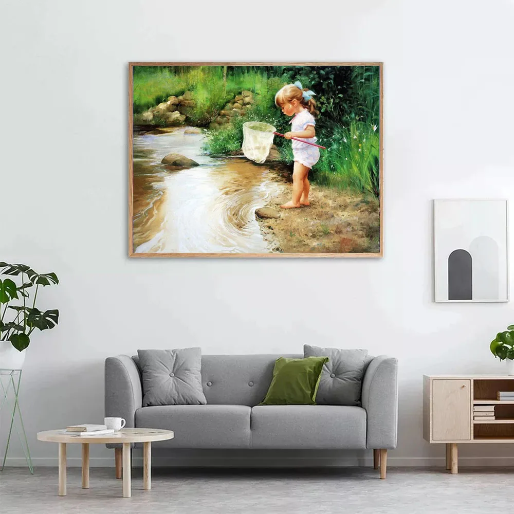 Милый маленький детская стенная роспись Сделай Сам Вышивка крестом сувенир с