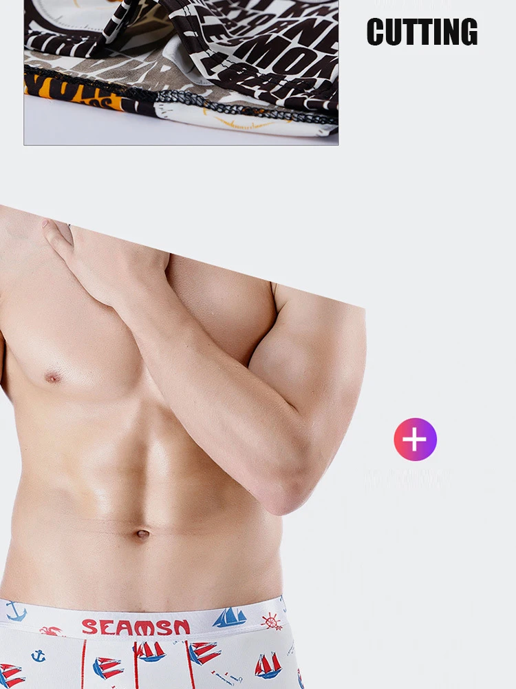 Трусы-боксеры из Ice Silk боксеры с изображением из мультфильма, Ethika Для мужчин нижнее белье Homme calecon шорты-боксеры мужские трусы-боксеры с принтом нижнее белье брюки BS 06