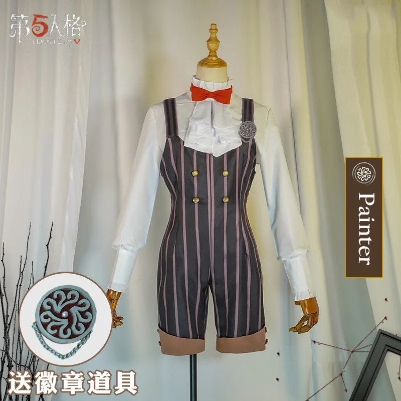

Game Identity V Edgar Deacon Coffee Painter Uniform Cosplay Costume Halloween Carnival Suit For Women Outfit 2021 NEW