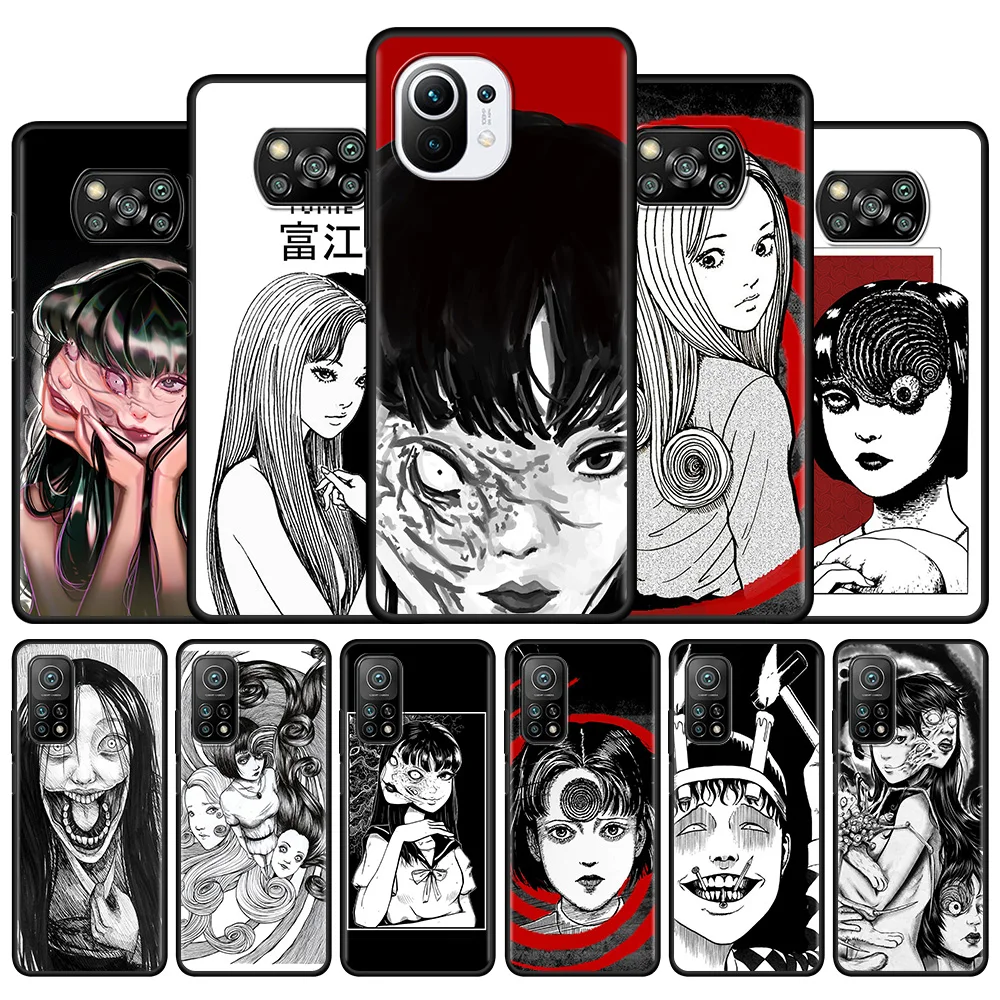 

Junji Ito Horror Comics Silicone Case For Xiaomi Mi 10T Pro 11 Lite 5G 9T Note 10 11 10 Lite 10T A2 CC9 CC9E 11 UItra Back Cover