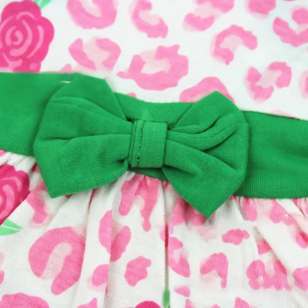 

HOT SALES !!! Dog Dress Sleeveless Comfortable Wearing Full Cotton Puppy Pink Floral Print Dress For Summer