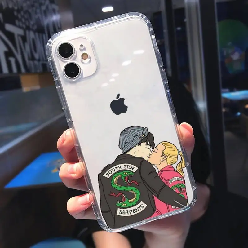 

American TV Riverdale Southside Serpents Phone Case Transparent soft For iphone s 5c se 6 6s 7 8 11 12 plus mini x xs xr pro max