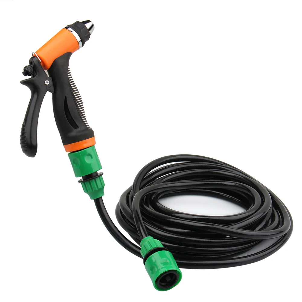 Дешево 12V портативная машина стиральная машина пистолет насос высокого давления распылительная стиральная машина комплект для чистки автомобиле...
