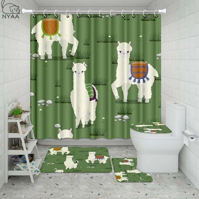 Набор из пушистой альпаки Vixm водонепроницаемая занавеска для душа набор