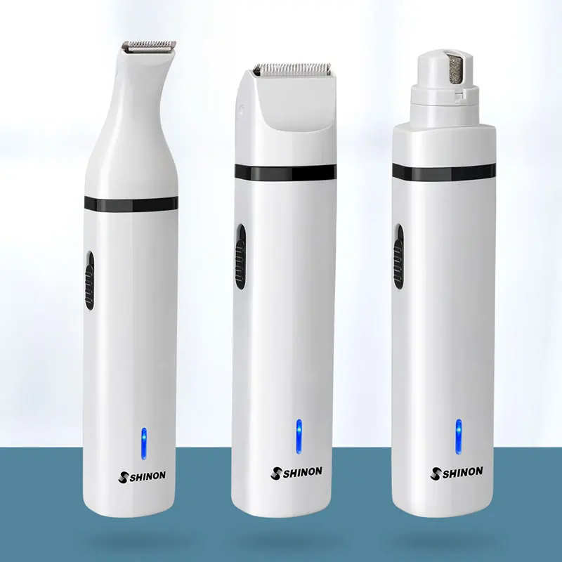 Перезаряжаемый 3 в 1 Электрический триммер для домашних животных + Шлифовальная