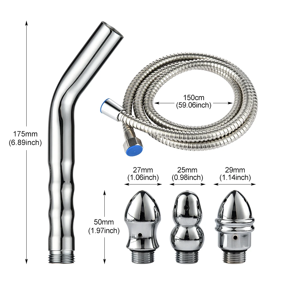 Смеситель для биде с 3 насадками клизма Анальный Душ товары уборки ванной туалета