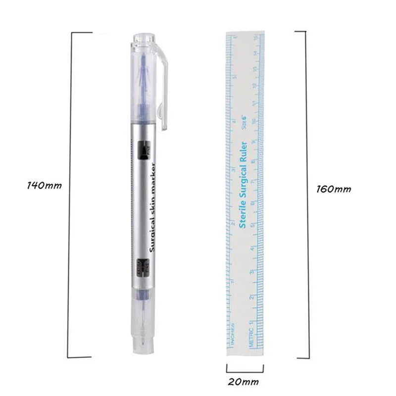 2 шт./компл. водостойкий маркер для бровей татуировка с измерительной линейкой