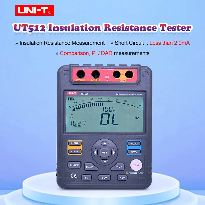 Цифровой тестер сопротивления изоляции измеритель с низким Ohmmeter вольтметр