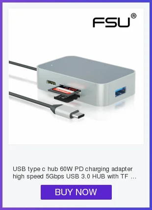 FUS type-c 3,0-HDMI кард-ридер концентратор адаптер Поддержка 4K для нового Macbook Chromebook Pixel Surface Pro 4