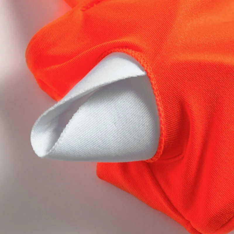 Женский купальник бикини In-X оранжевый с высокой горловиной и пуш-ап летний