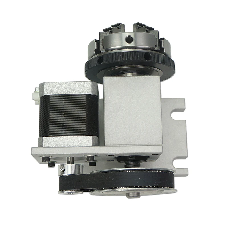 Фрезерный станок с ЧПУ 4 осевой вращающийся патрон зажимами 65 мм высота центра 54